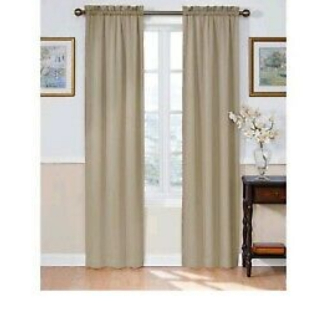 Eclipse Taupe Curtain Solid Thermal Single 54"x 63